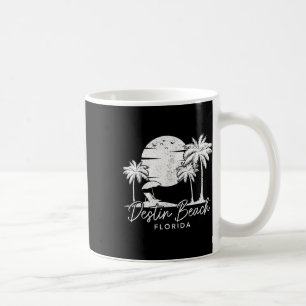 Destin Beach Florida Fl Vintage Sunset Surfer Vaca Coffee Mug
