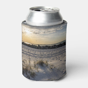 Destin Beach Florida Jetty Sunset Can Cooler