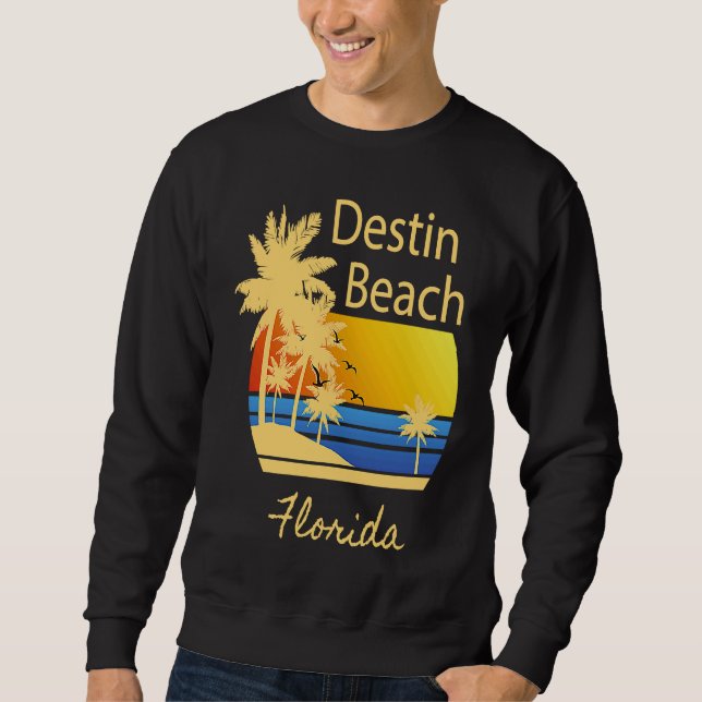 Destin Beach Florida Souvenir  Graphic Sweatshirt (Front)