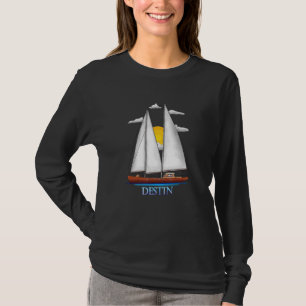 Destin Coastal Nautical Sailing Sailor Designs T-Shirt