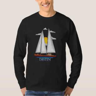 Destin Coastal Nautical Sailing Sailor Designs T-Shirt
