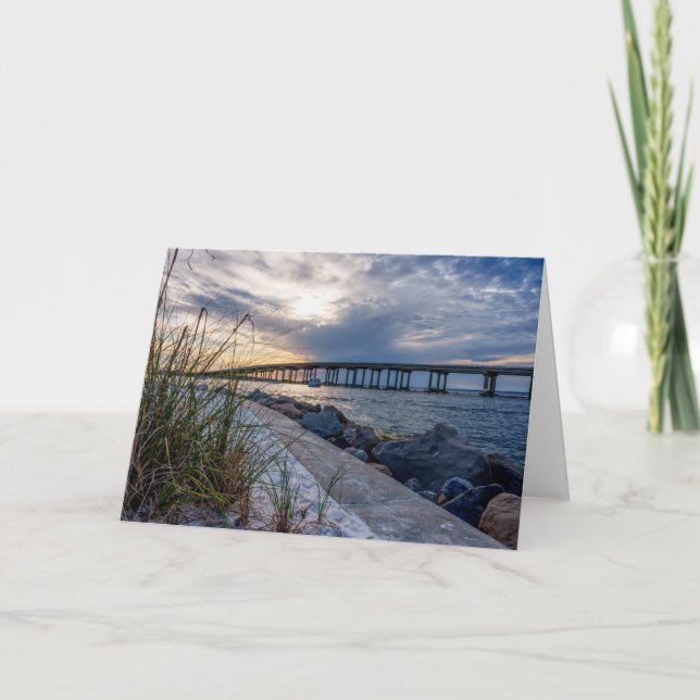 Destin East Pass Sunset Greeting Card (Front)