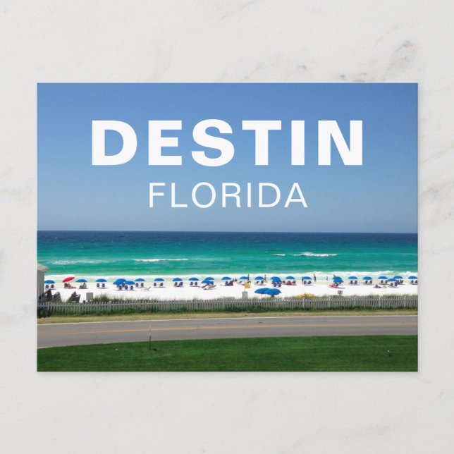 Destin Florida Beach Photography Seaside Postcard (Front)