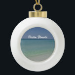 Destin Florida Beautiful Beach Photography Custom Ceramic Ball Christmas Ornament<br><div class="desc">A beautiful photograph of the white sand beach of Destin,  Florida. I love their soft white sandy shores and crystal clear blue and turquoise waters of the ocean. A pretty Sandestin Christmas ornament of the seaside.</div>