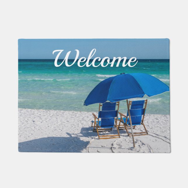 Destin Florida Chairs And Umbrella Doormat (Front)