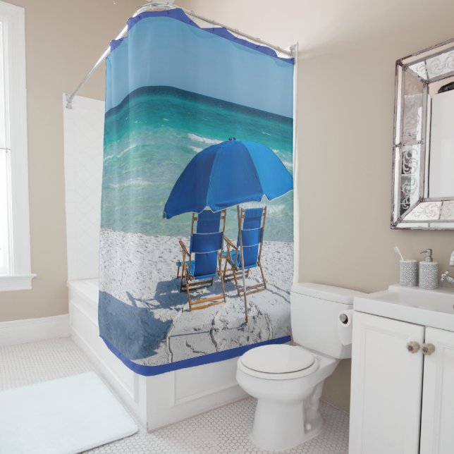 Destin Florida Chairs And Umbrella Shower Curtain (In Situ)