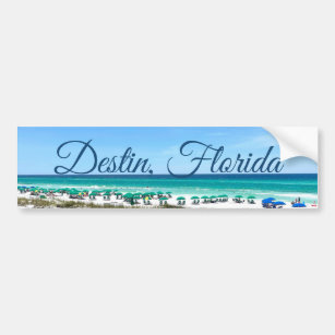 Destin Florida Coast Beach Umbrellas Pretty Photo Bumper Sticker