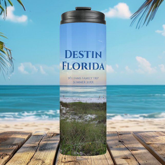 Destin Florida Customisable Beach Vacation Thermal Tumbler (Creator Uploaded)