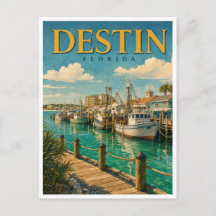 Destin Florida Destin Harbour GeoSaga Postcard