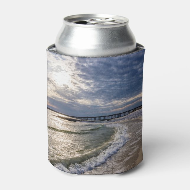 Destin Florida Evening Waves Can Cooler (Can Front)