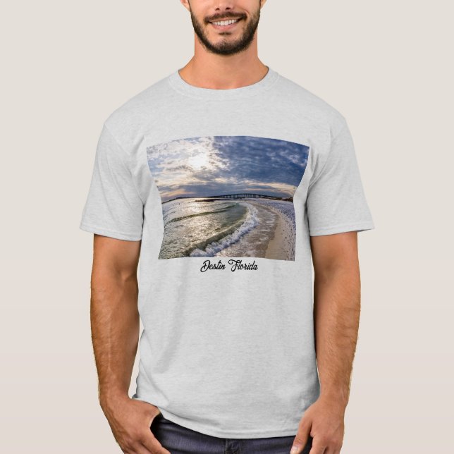 Destin Florida Evening Waves Men's T-shirt (Front)