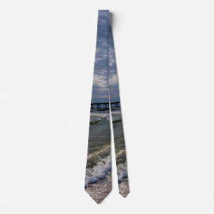 Destin Florida Evening Waves Neck Tie