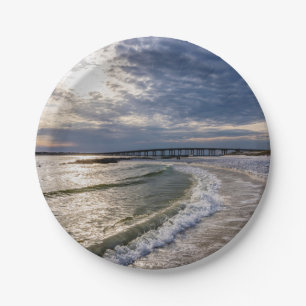 Destin Florida Evening Waves Paper Plates