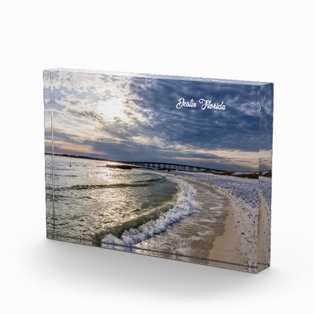 Destin Florida Evening Waves Photo Block (Right)