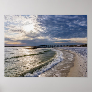 Destin Florida Evening Waves Poster