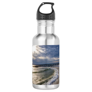 Destin Florida Evening Waves Water Bottle