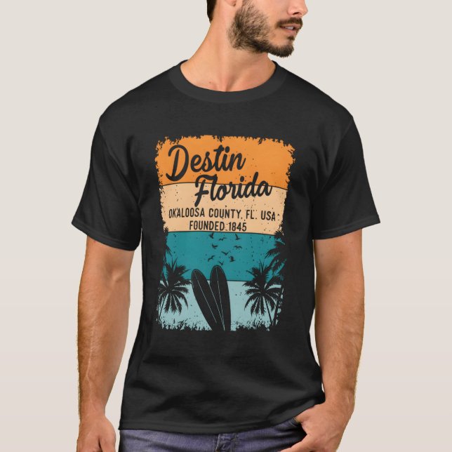 Destin Florida Fl Beach And T-Shirt (Front)