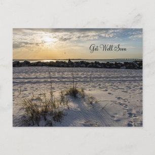 Destin Florida Jetty Sunset Get Well Postcard