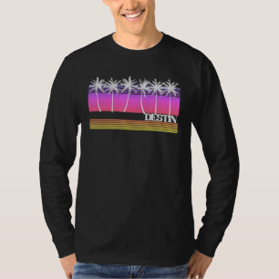 Destin Florida Retro Style Vintage Beach Sunset 70 T-Shirt