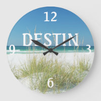 DESTIN Florida Sea Oats Beach Wall Clock
