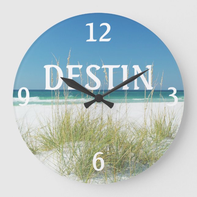 DESTIN Florida Sea Oats Beach Wall Clock (Front)