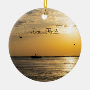 Destin Florida Sunset Ornament Souvenir