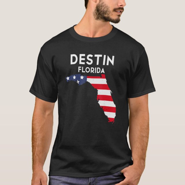 Destin Florida USA State America Travel Floridian T-Shirt (Front)