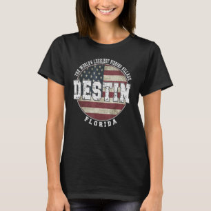 Destin Florida Vintage American flag T-Shirt