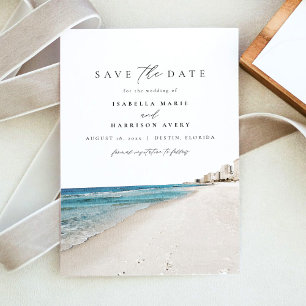 DESTIN Florida Watercolor Beach Save the Date Invitation