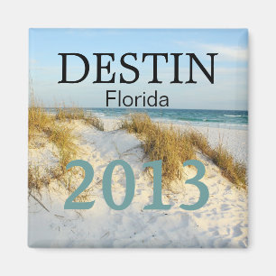 Destin Florida white sand beach - CUSTOMIZE YEAR! Magnet