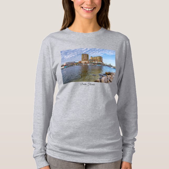 Destin Harbour Boardwalk Long Sleeve Tshirt (Front)