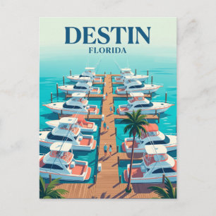 Destin Harbour Boardwalk USA Postcard