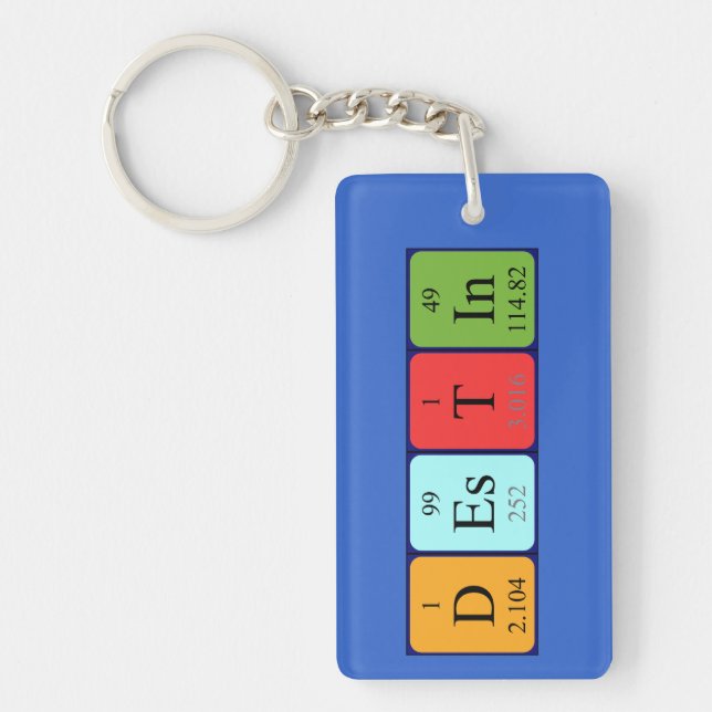 Destin periodic table name keyring (Front)