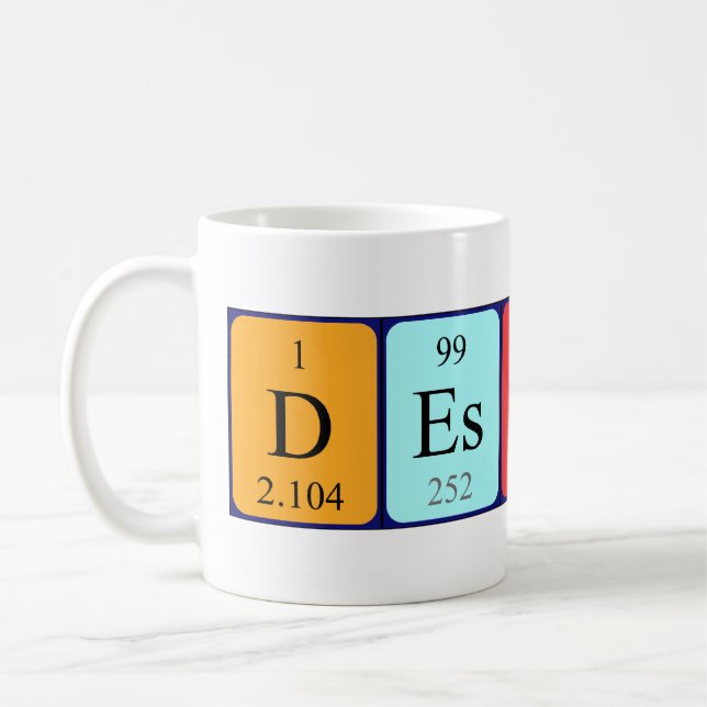 Destin periodic table name mug (Left)
