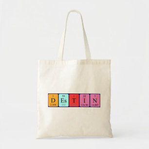 Destin periodic table name tote bag