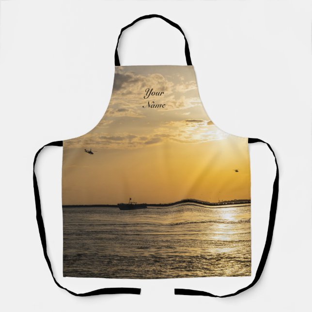 Destin Sunset And Helicopters Apron (Front)