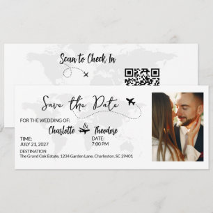 Destination Aeroplane World Maps Save the Date
