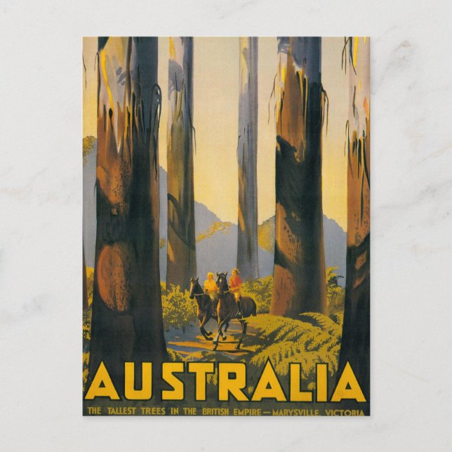 Destination Australia Travel Poster Postcard (Front)