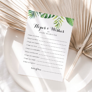 Destination Baby Shower Hopes & Wishes Card