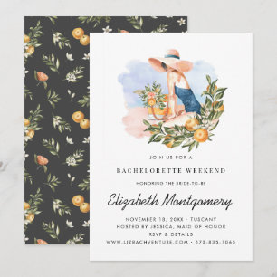 Destination Bachelorette Weekend Citrus Orchard Invitation