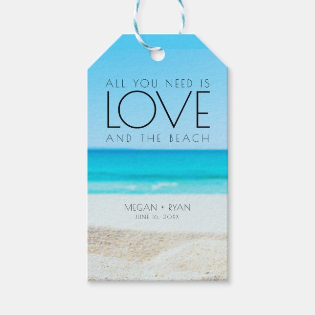 Destination Beach Wedding Gift Tags (Front)