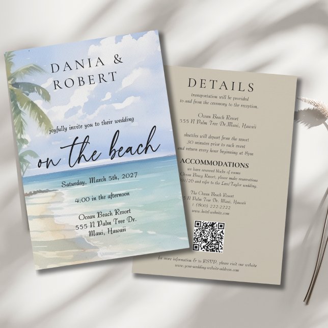 Destination Beach Wedding Invitation (Creator Uploaded)