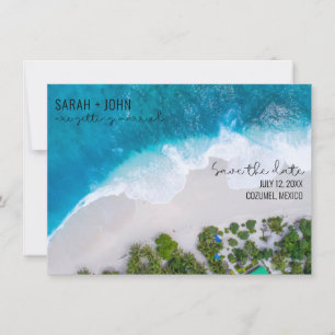 Destination Beach Wedding Photo Save the Date