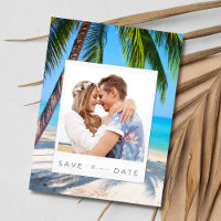 Destination Beach Wedding Photo Save the Date