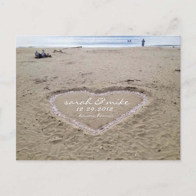 Destination Beach Wedding Save the Date Announcement Postcard (Front)