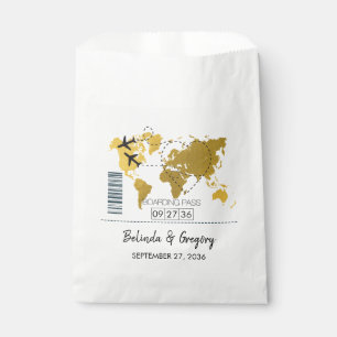 Destination Boarding Pass Wedding Favour Bags