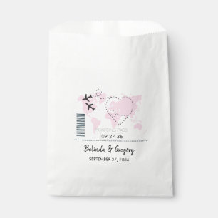 Destination Boarding Pass Wedding Favour Bags