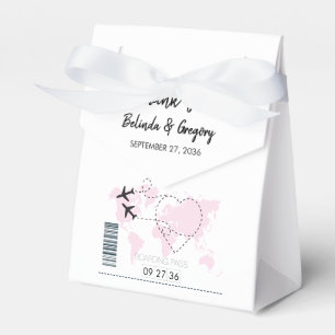 Destination Boarding Pass Wedding Favour Box