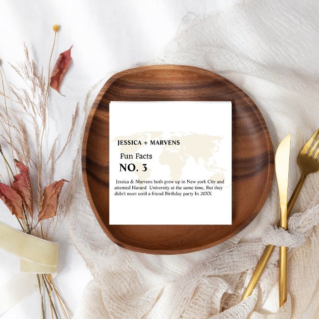 Destination Fun fact wedding ,rehearsal dinner Napkin (Creator Uploaded)