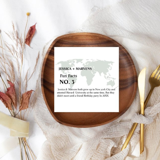 Destination Fun fact wedding ,rehearsal dinner Napkin (Creator Uploaded)